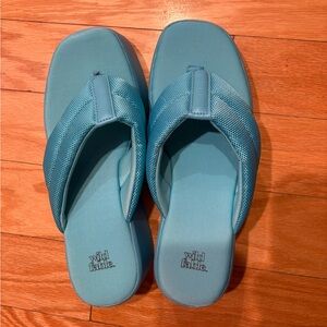 Wild Fable Teal Slide Sandals